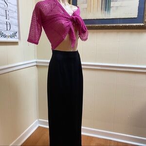Worth New York Black Floor Length Maxi Skirt Size 6 High Waist